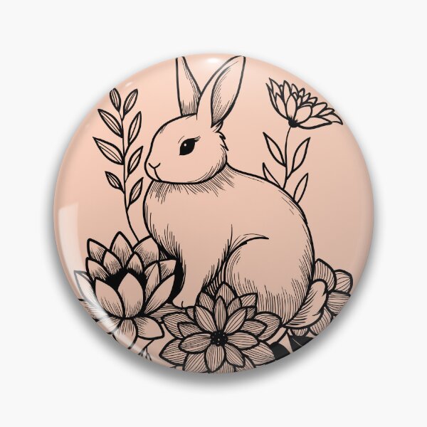 Item preview, Floral Bunny Serenity - Peach Fuzz designed and sold by MaryAura.