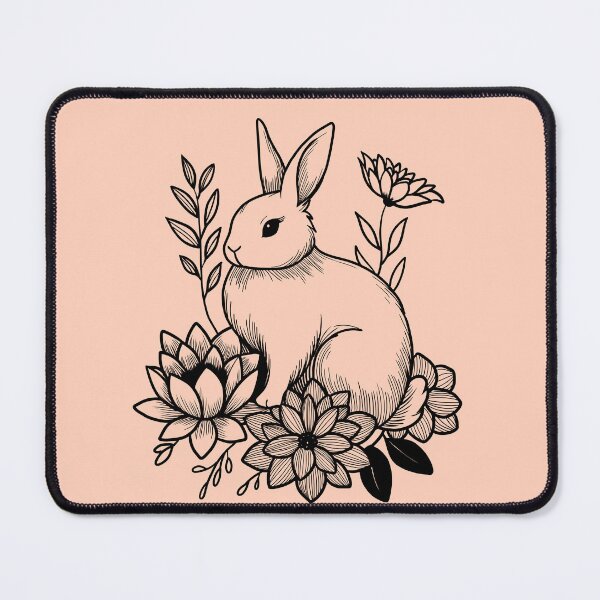 Item preview, Floral Bunny Serenity - Peach Fuzz designed and sold by MaryAura.
