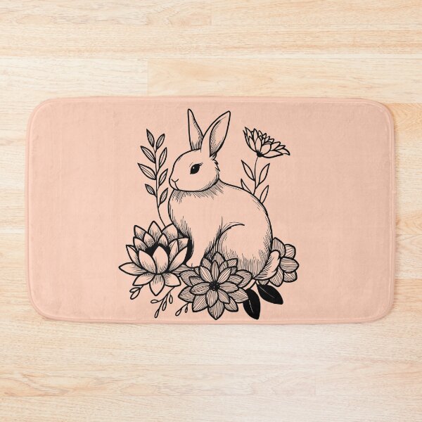 Item preview, Floral Bunny Serenity - Peach Fuzz designed and sold by MaryAura.