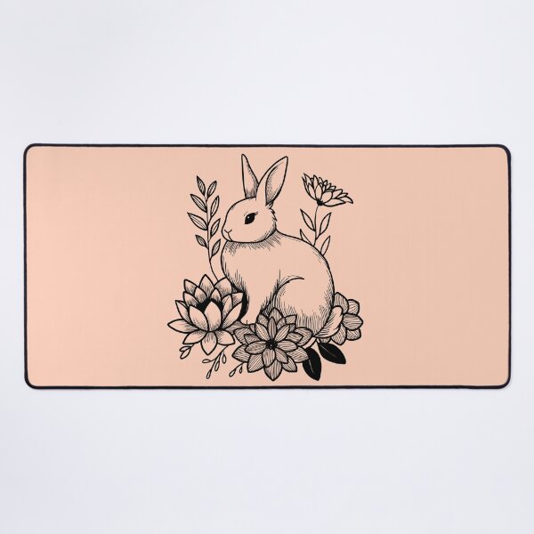 Item preview, Floral Bunny Serenity - Peach Fuzz designed and sold by MaryAura.