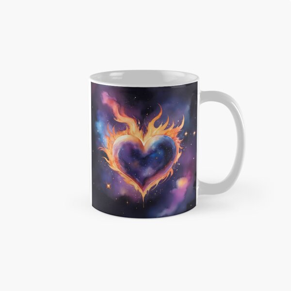 Item preview, Celestial Flaming Heart – Cosmic Love Art designed and sold by KateVil.