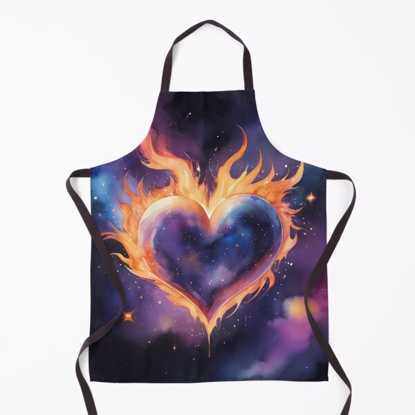 Item preview, Celestial Flaming Heart – Cosmic Love Art designed and sold by KateVil.
