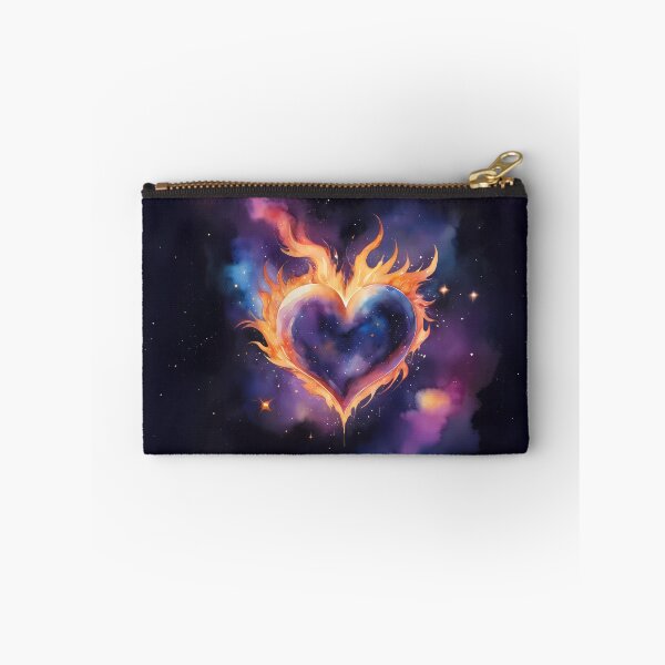 Item preview, Celestial Flaming Heart – Cosmic Love Art designed and sold by KateVil.