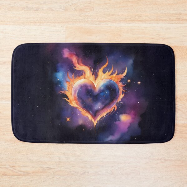 Item preview, Celestial Flaming Heart – Cosmic Love Art designed and sold by KateVil.