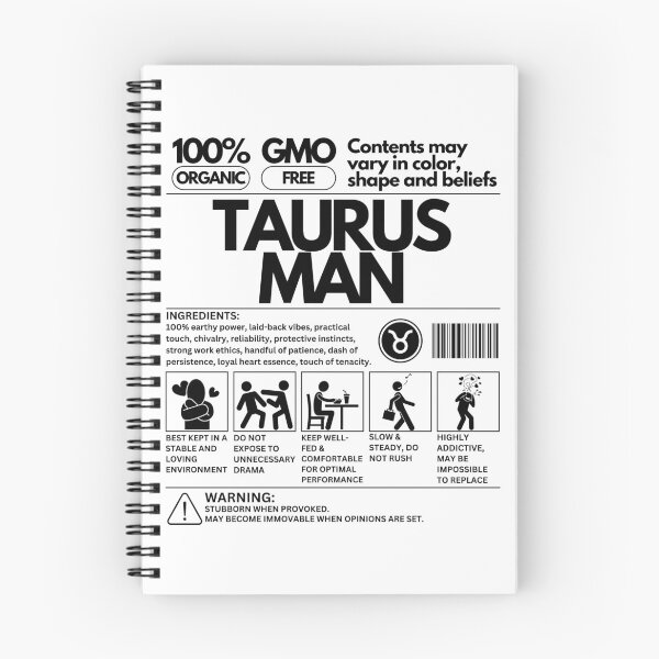 Item preview, Taurus Man Zodiac Traits: A Unique Product Design - Black Text designed and sold by HAHA Tees & Things.