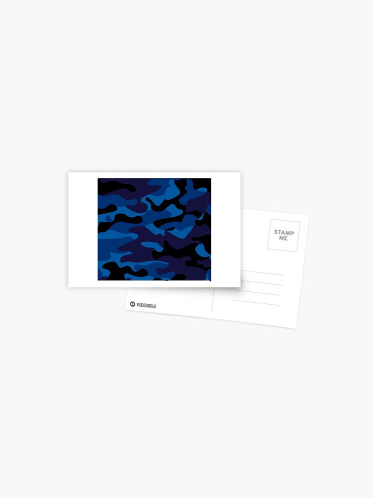 Black Blue Camo | Postcard