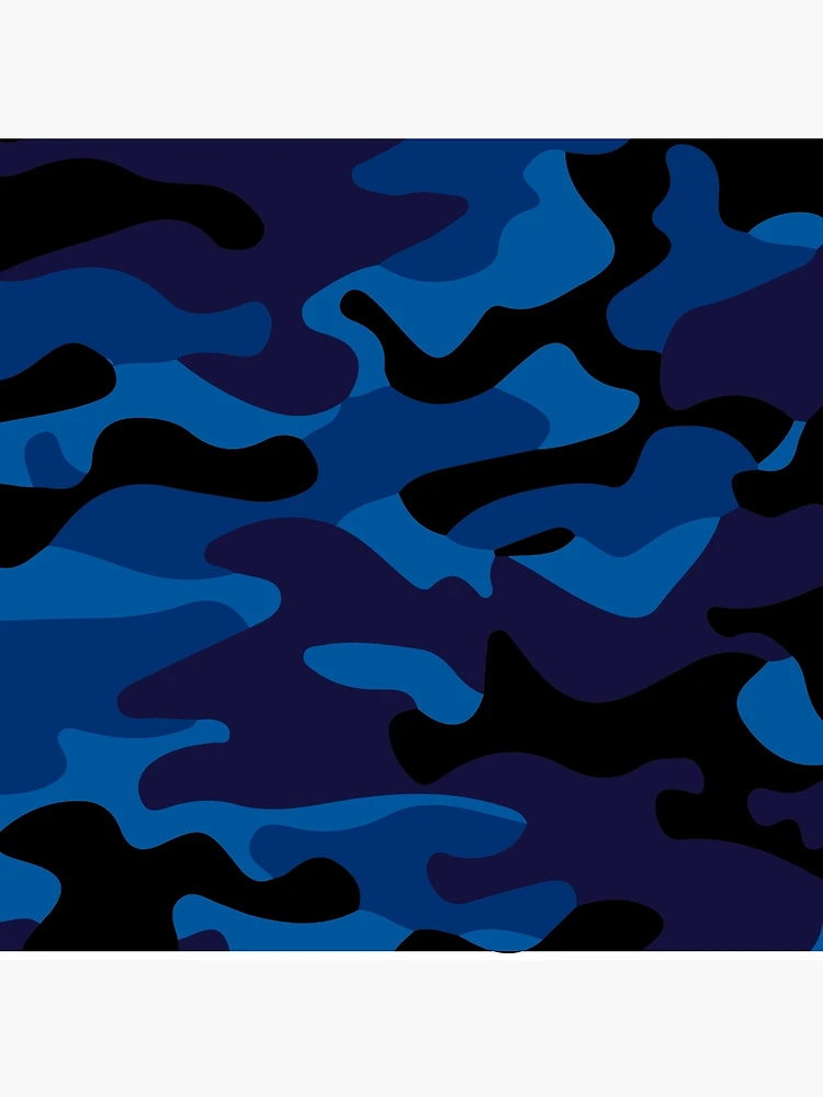 ARTCANVAS Navy Baby Blue Black Camo Camouflage Superhero Pattern Effect Canvas Art Print sold