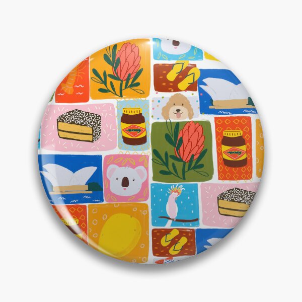 Item preview, Vibrant Aussie Icons Pattern by Suki McMaster designed and sold by Suki McMaster.