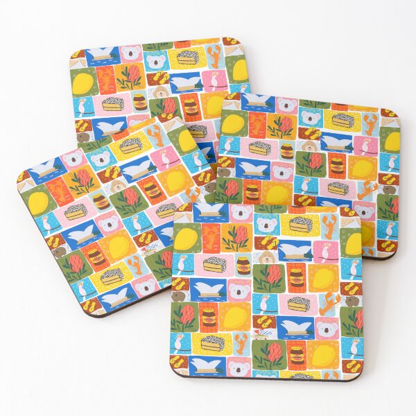 Item preview, Vibrant Aussie Icons Pattern by Suki McMaster designed and sold by Suki McMaster.