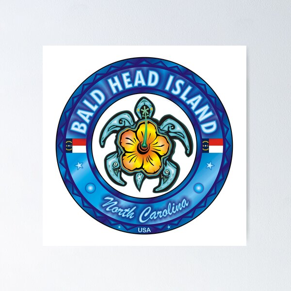 Item preview, Bald Head Island North Carolina sea turtle hibiscus designed and sold by studioss76.