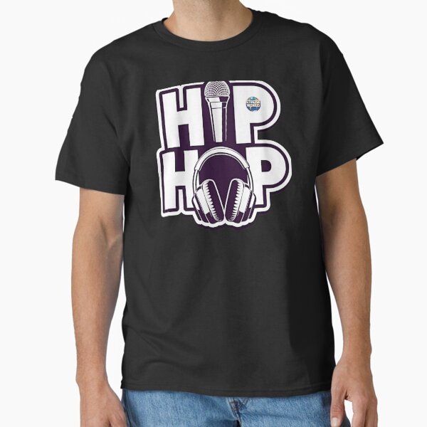 Vista previa del artículo con la obra «Auriculares y micrófono de hip hop», diseñado y vendido por SteezeeStore.