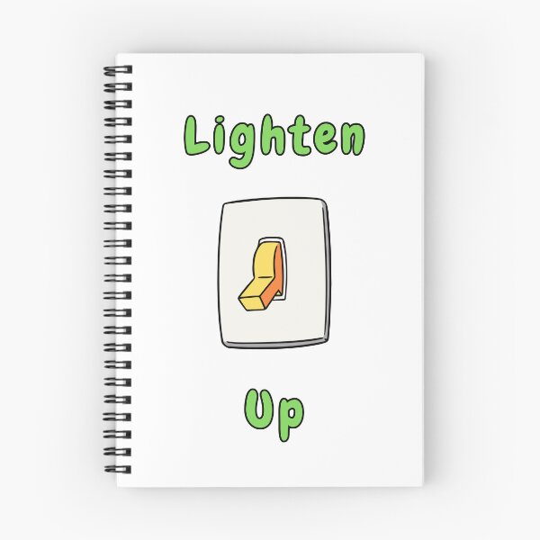 Item preview, Lighten Up with Yellow Switch, Green Font, Funny, Humorous, Puns  designed and sold by AASparksDesigns.