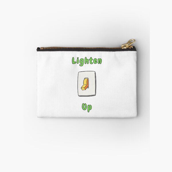 Item preview, Lighten Up with Yellow Switch, Green Font, Funny, Humorous, Puns  designed and sold by AASparksDesigns.