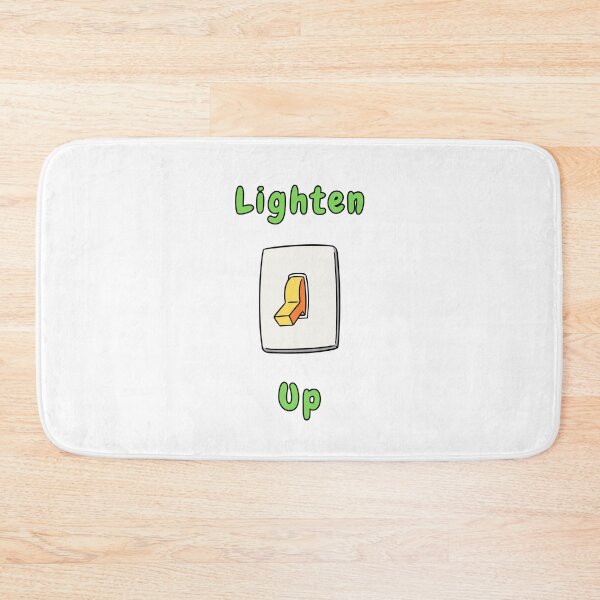 Item preview, Lighten Up with Yellow Switch, Green Font, Funny, Humorous, Puns  designed and sold by AASparksDesigns.