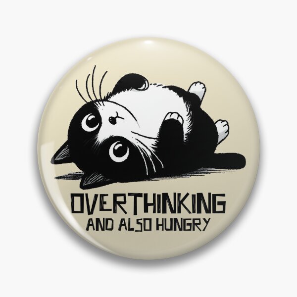 Item preview, Overthinking and also hungry cat designed and sold by FatBirdie.