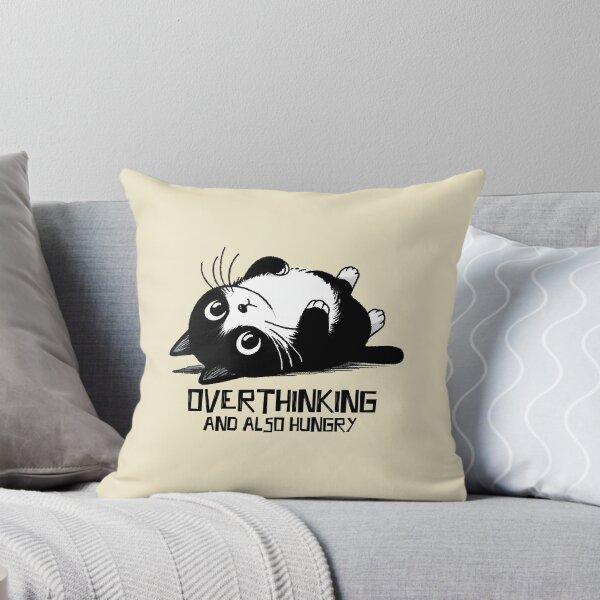 Item preview, Overthinking and also hungry cat designed and sold by FatBirdie.