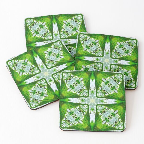 Item preview, Bright Green and White Kaleidoscope with White Crosses designed and sold by KaleidoscopeMeg.