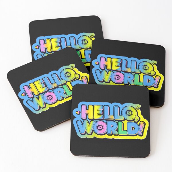 Item preview, Hello World Colorful Text Art designed and sold by SteezeeStore.