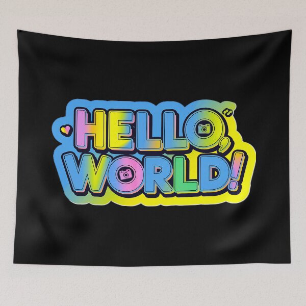 Item preview, Hello World Colorful Text Art designed and sold by SteezeeStore.