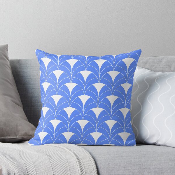 Item preview, Blue And White Art Deco Retro Pattern designed and sold by DEC02.