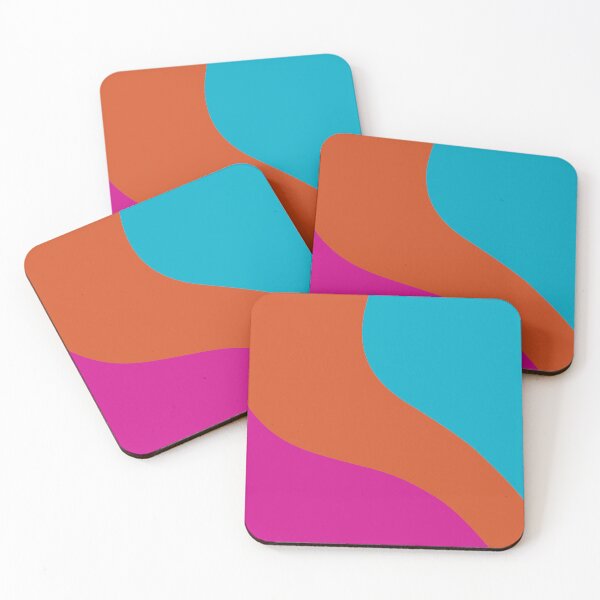 Item preview, Simple Waves in Pink, Orange and Turquoise designed and sold by LAEC-Shop.