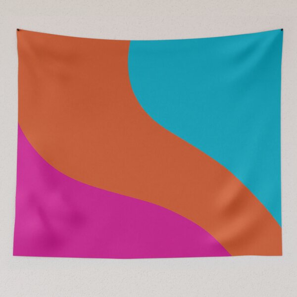 Item preview, Simple Waves in Pink, Orange and Turquoise designed and sold by LAEC-Shop.