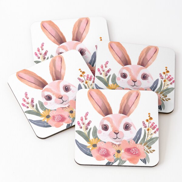 Item preview, Rabbit with flowers designed and sold by Gioia-JJ.