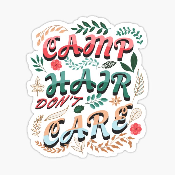 Item preview, Camp Hair Don’t Care Funny Camping Quote Retro Aesthetic designed and sold by MarketMavenGift.