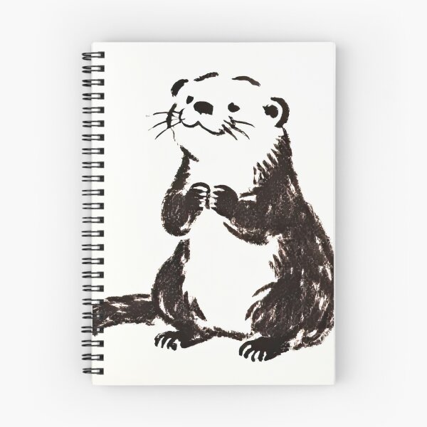 Item preview, Lindo boceto a tinta de una nutria juguetona designed and sold by SunkenCost.