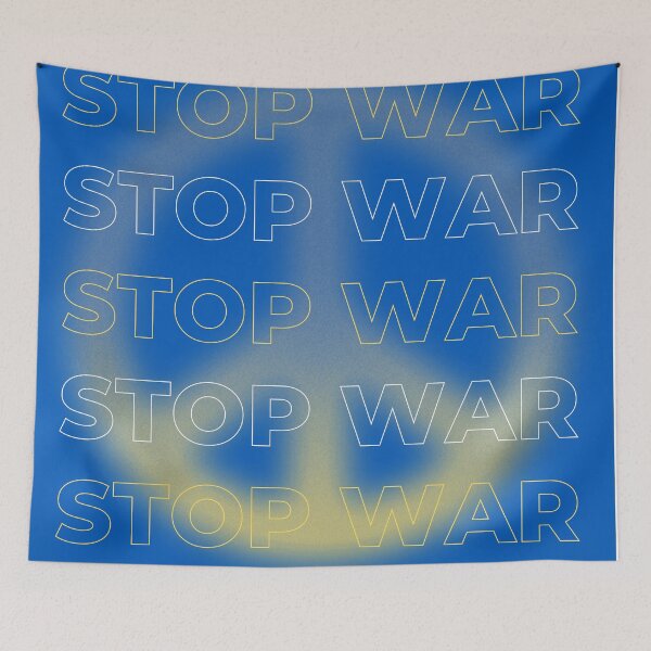 Artikelvorschau, Stoppen Sie den Krieg - kein Krieg - Farben der ukrainischen Flagge entworfen und verkauft von Inspirationmotivation.