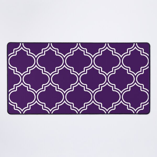 Item preview, Moroccan Vintage Quatrefoil Pattern In Purple And White designed and sold by DEC02.