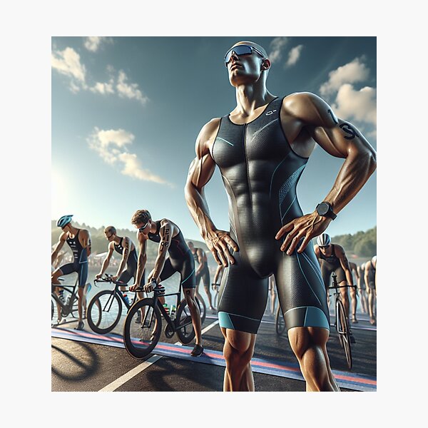 Aperçu de l'œuvre Triathlète inarrêtable – Vers la gloire ! créée et vendue par Triathlongram.
