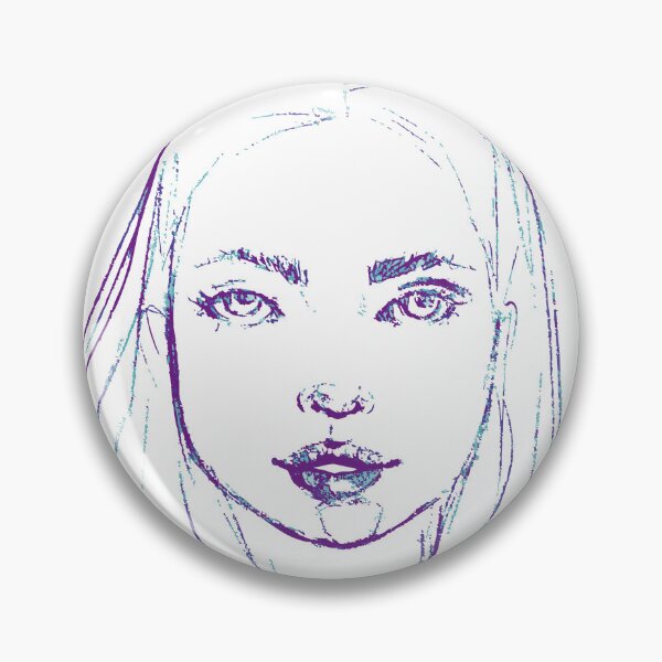 Item preview, Face in Charcoal and Blue and Purple Color designed and sold by dianasofiacrea.