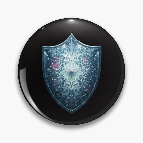 Item preview, magical mesmerizing silver shield designed and sold by Ink And Inspire.