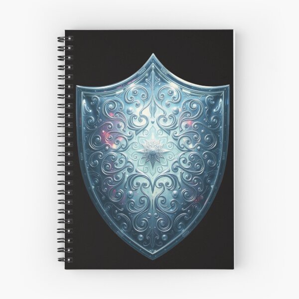 Item preview, magical mesmerizing silver shield designed and sold by Ink And Inspire.