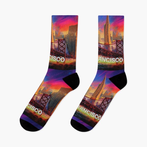 Item preview, San Francisco Skyline - Colorful Abstract Graffiti Art  designed and sold by Phat Dog Designs .