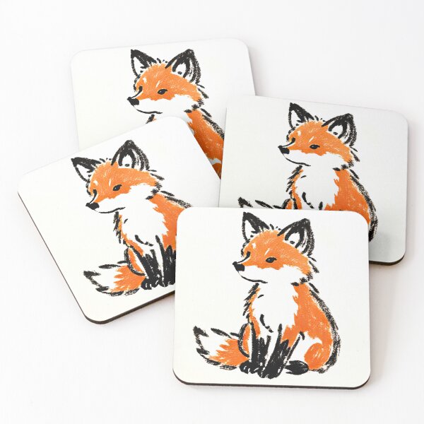 Item preview, Cute Fox Ink Sketch designed and sold by SunkenCost.