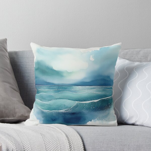 Aperçu de l'œuvre Vagues bleues fanées créée et vendue par WildWho.