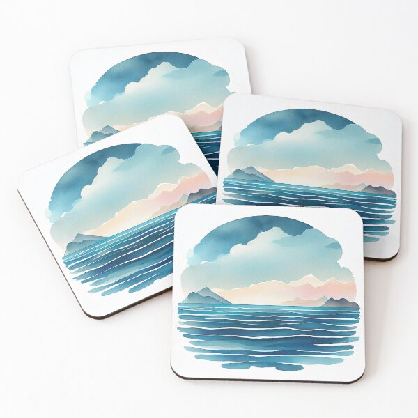 Item preview, Minimalistic Watercolor Ocean designed and sold by WildWho.