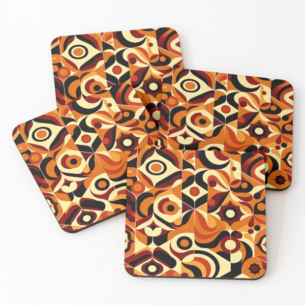 Item preview, Mid-Century Modern Orange, Cream, And Brown Retro Design designed and sold by DEC02.