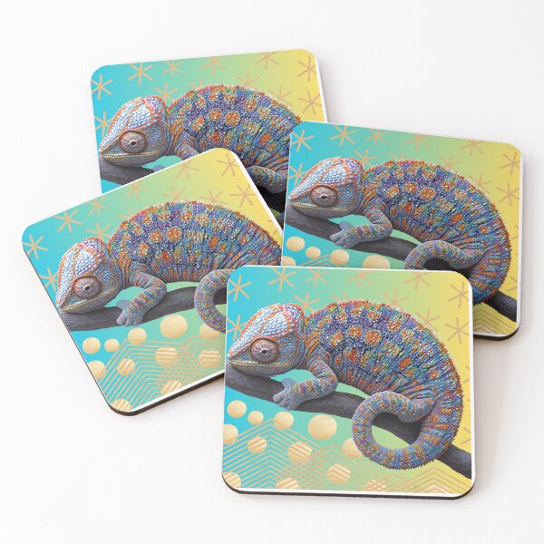 Item preview, Color Burst Chameleon – Retro Vibes designed and sold by Molly's Gone Mad .
