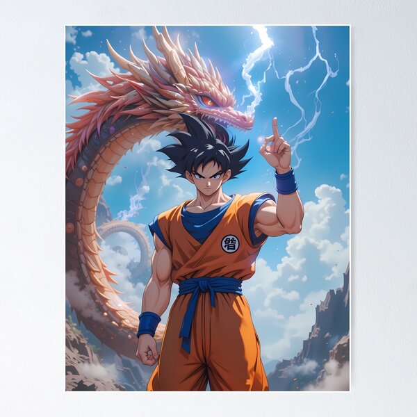 Item preview, Goku Anime Warrior Epic Battle Pose designed and sold by ART ATTACK ZONE.