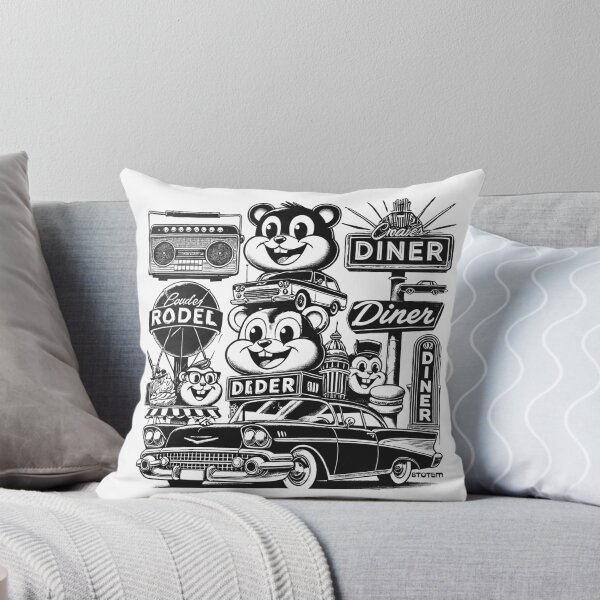 Item preview, Retro Diner Delight-Stacked hamster- Smiles and vintage car designed and sold by 8Totem.
