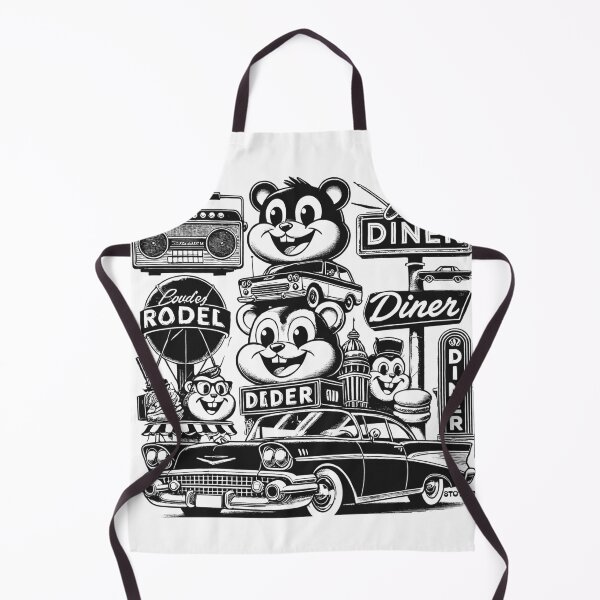 Item preview, Retro Diner Delight-Stacked hamster- Smiles and vintage car designed and sold by 8Totem.