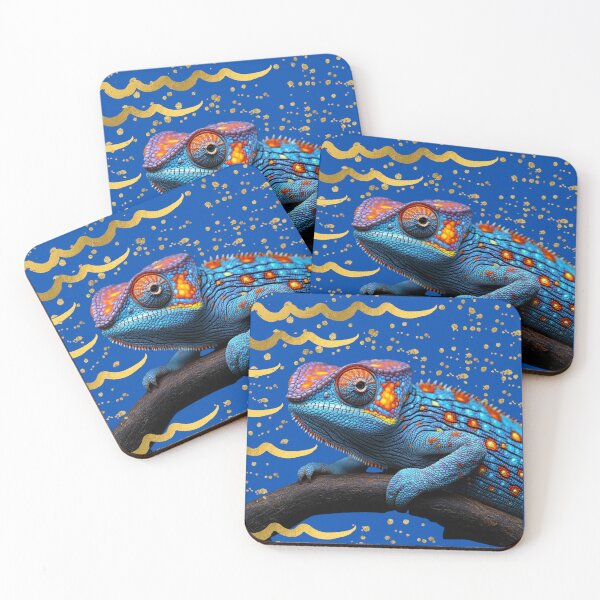 Item preview, Electric Blue Chameleon – Bold & Striking designed and sold by Molly's Gone Mad .