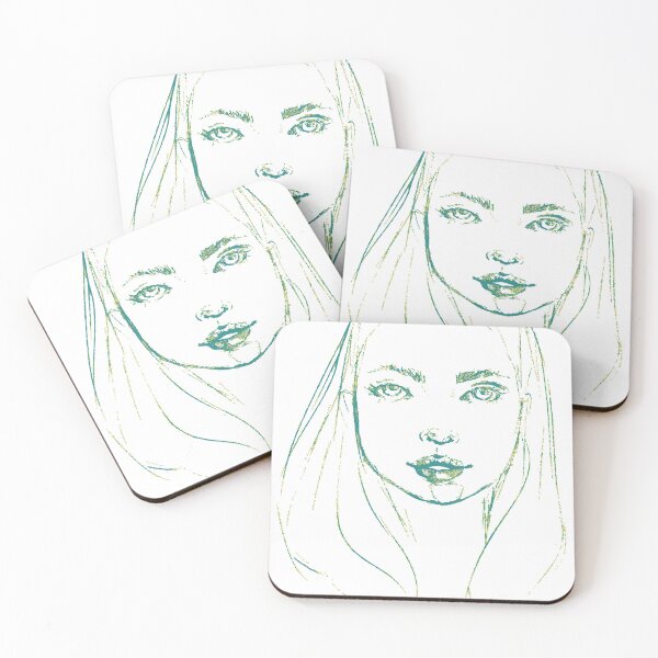 Item preview, Face in Green Charcoal designed and sold by dianasofiacrea.