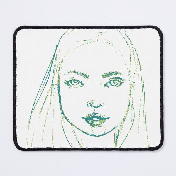 Item preview, Face in Green Charcoal designed and sold by dianasofiacrea.