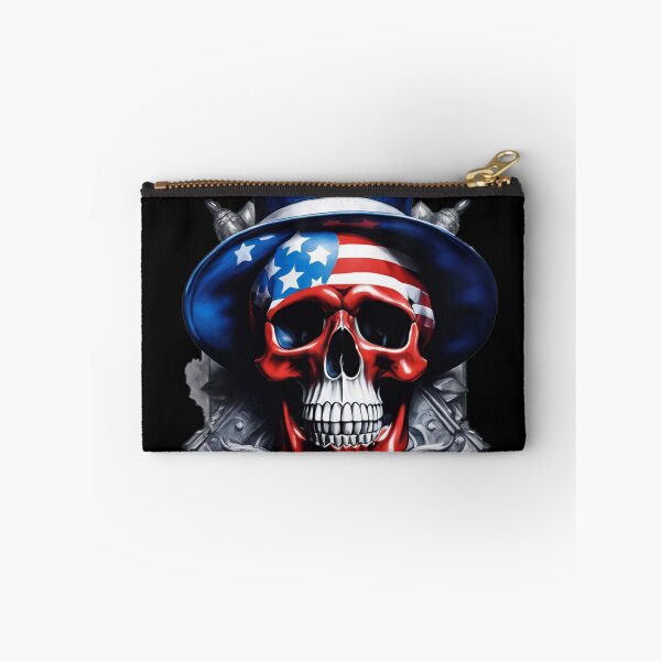 Item preview, American Flag Skull with Top Hat designed and sold by Santa Barbara Local.
