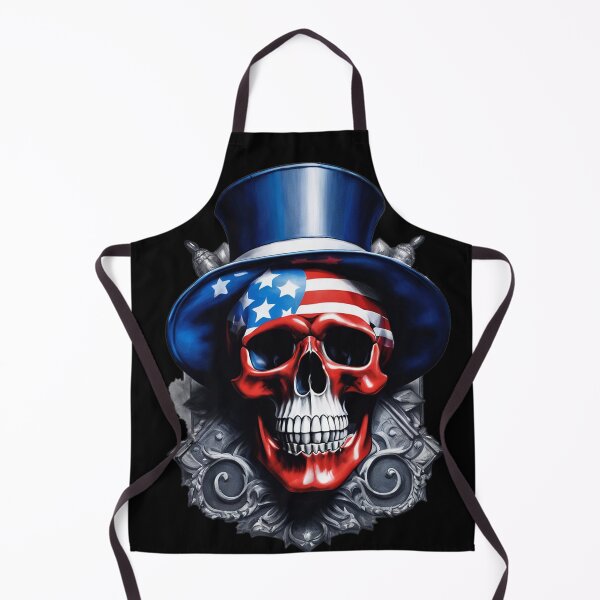 Item preview, American Flag Skull with Top Hat designed and sold by Santa Barbara Local.