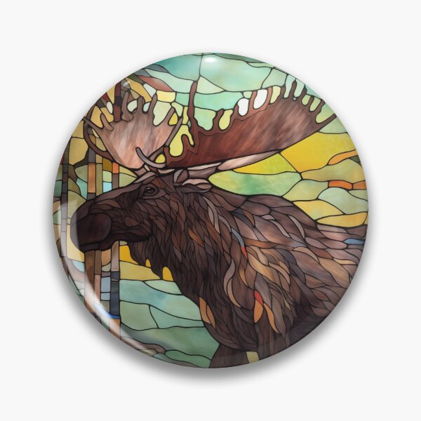 Item preview, Moose in Stained Glass designed and sold by RedHandedOD.